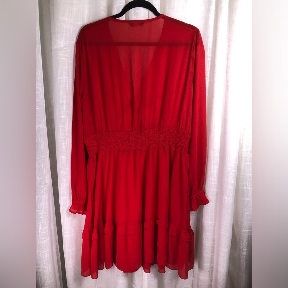 Chic Red Long Sleeve Dress - Picture 10 of 10